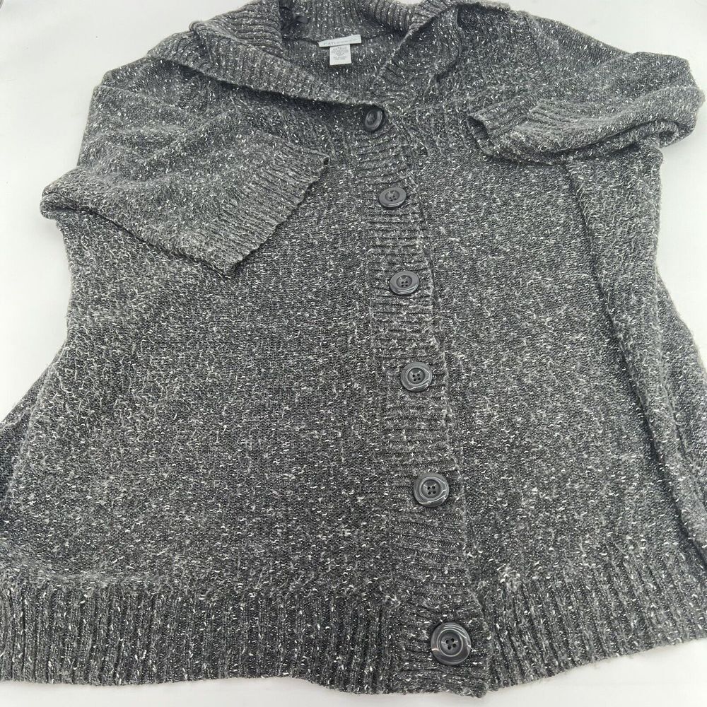 Catherine’s Gray Metallic Button Down Sweater Size 2X